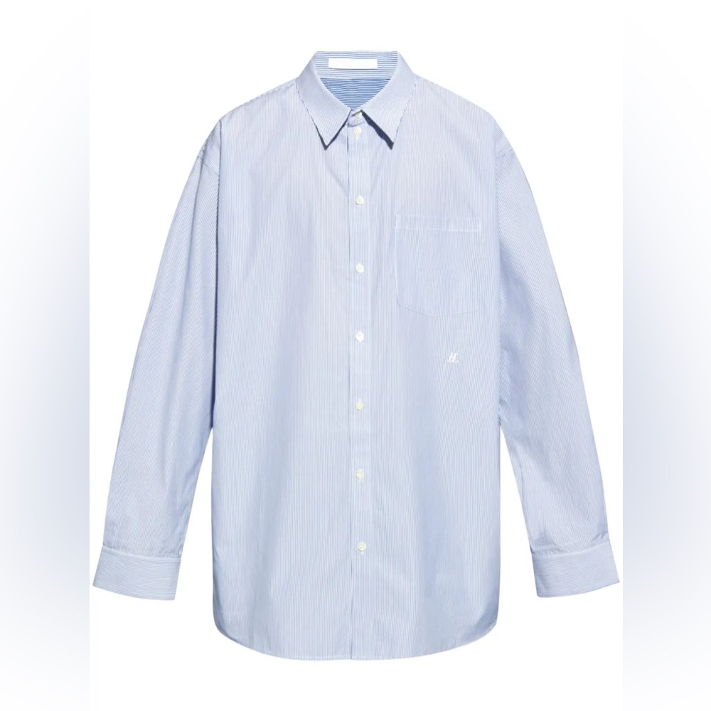 Helmut Lang Light Blue Striped Shirt
